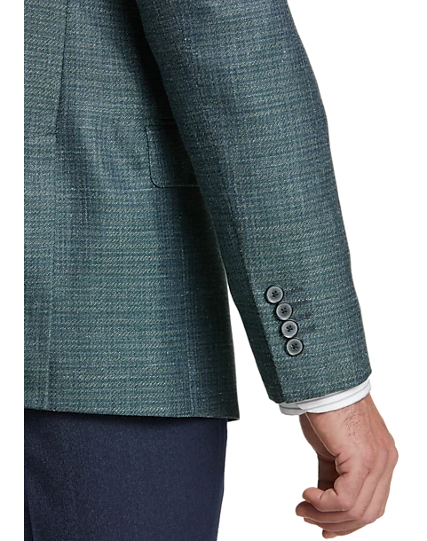 Joseph Abboud Slim Fit Sport Coat, Blue And Green Textured 2 Joseph Abboud Slim Fit Sport Coat, Blue And Green Textured - Image 2