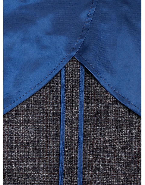 Joseph Abboud Slim Fit Sport Coat, Blue And Plum Plaid 5 Joseph Abboud Slim Fit Sport Coat, Blue And Plum Plaid - Image 5