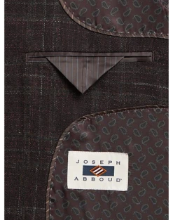 Joseph Abboud Slim Fit Sport Coat, Burgundy Plaid 6 Joseph Abboud Slim Fit Sport Coat, Burgundy Plaid -Joseph Abboud Sales Store MW40 165C 60 JOSEPH ABBOUD BURGUNDY PLAID ALT2