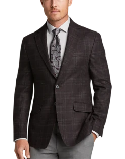 Joseph Abboud Slim Fit Sport Coat, Burgundy Plaid