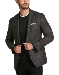 Joseph Abboud Slim Fit Sport Coat, Brown Boucle Plaid