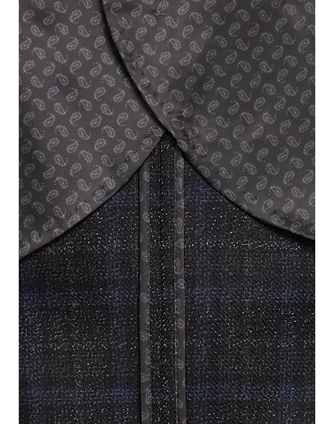 Joseph Abboud Slim Fit Sport Coat, Charcoal Windowpane Plaid 4 Joseph Abboud Slim Fit Sport Coat, Charcoal Windowpane Plaid - Image 4