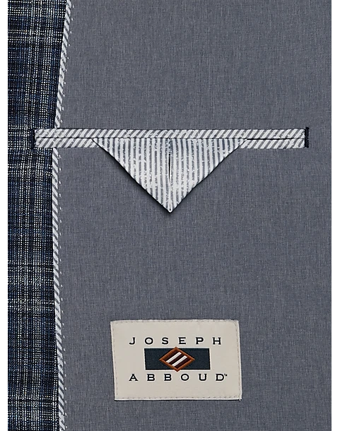 Joseph Abboud Modern Fit Notch Lapel Sport Coat, Blue Plaid 3 Joseph Abboud Modern Fit Notch Lapel Sport Coat, Blue Plaid - Image 3