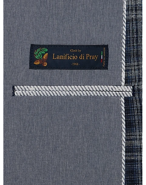 Joseph Abboud Modern Fit Notch Lapel Sport Coat, Blue Plaid 5 Joseph Abboud Modern Fit Notch Lapel Sport Coat, Blue Plaid - Image 5