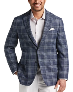 Joseph Abboud Sales Store 25 Joseph Abboud Modern Fit Notch Lapel Sport Coat, Blue Plaid