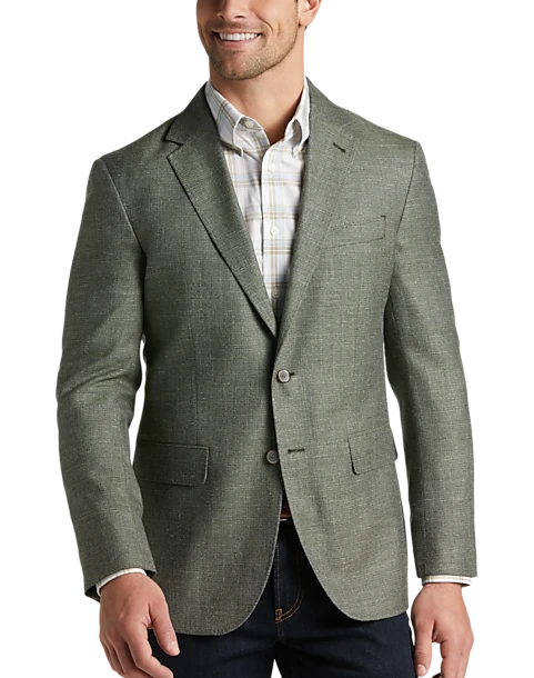 Joseph Abboud Modern Fit Notch Lapel Sport Coat, Olive Tic 1 Joseph Abboud Modern Fit Notch Lapel Sport Coat, Olive Tic