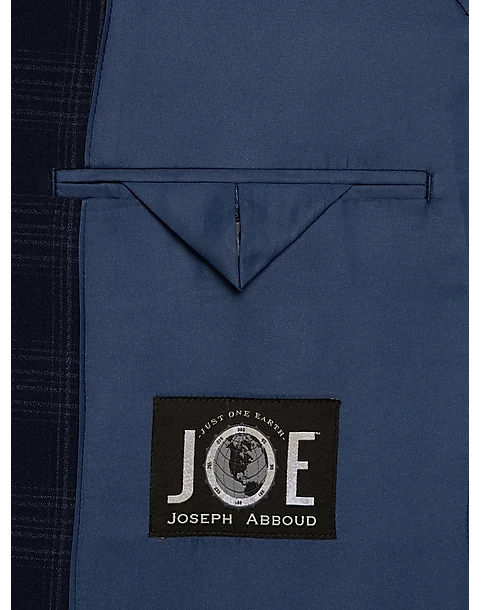 JOE Joseph Abboud Slim Fit Notch Lapel Sport Coat, Navy Plaid 3 JOE Joseph Abboud Slim Fit Notch Lapel Sport Coat, Navy Plaid - Image 3