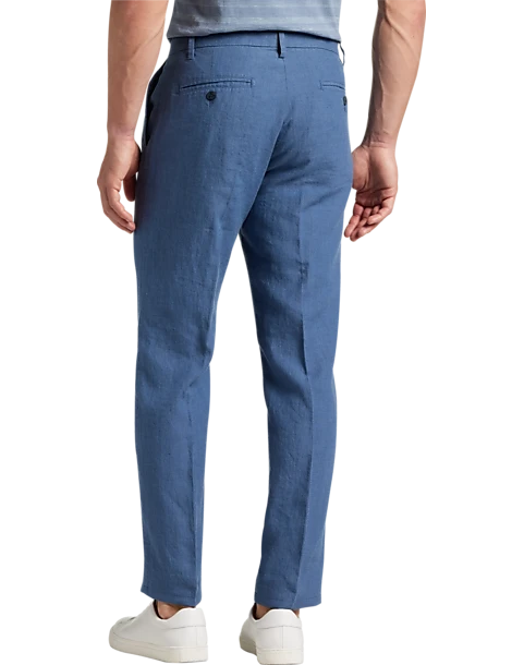 Joseph Abboud Modern Fit Linen-Blend Pants, Indigo 2 Joseph Abboud Modern Fit Linen-Blend Pants, Indigo - Image 2