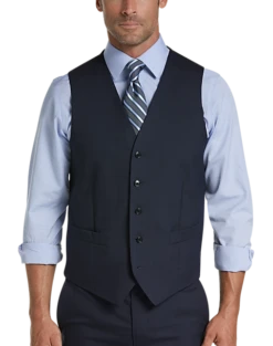 Joseph Abboud Charcoal Tic Modern Fit Suit Separates Vest