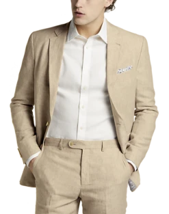 JOE Joseph Abboud Linen Slim Fit Suit Separates Coat, Tan -Joseph Abboud Sales Store MW40 3RTA 23 JOE JOSEPH ABBOUD TAN CHAMBRAY ALT8