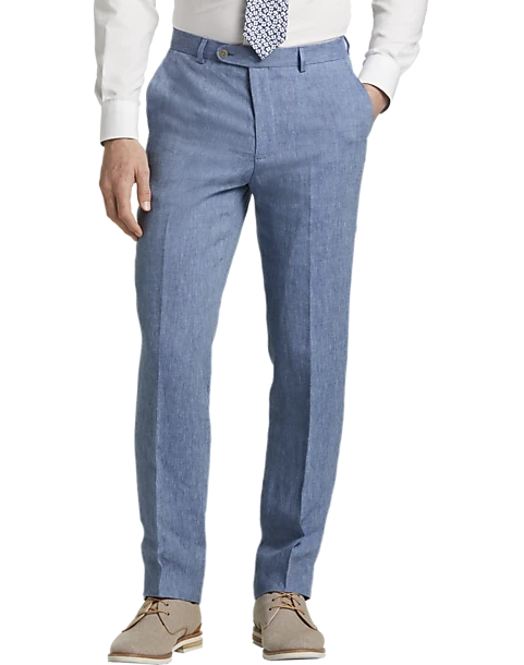 JOE Joseph Abboud Linen Slim Fit Suit Separates Dress Pant, Light Blue 1 JOE Joseph Abboud Linen Slim Fit Suit Separates Dress Pant, Light Blue