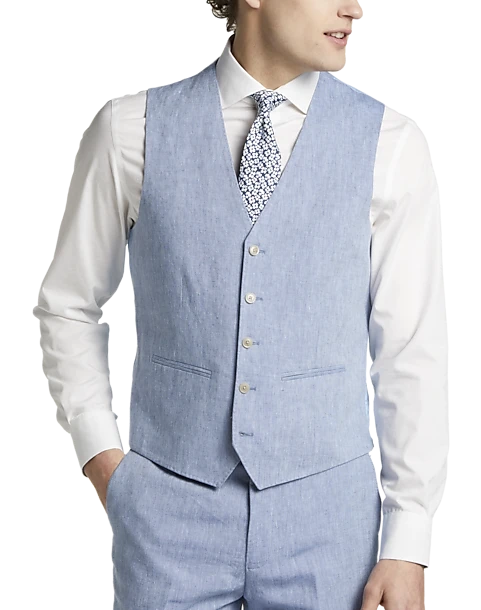 JOE Joseph Abboud Linen Slim Fit Suit Separates Vest, Light Gray 1 JOE Joseph Abboud Linen Slim Fit Suit Separates Vest, Light Gray