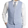 JOE Joseph Abboud Linen Slim Fit Suit Separates Vest, Light Blue