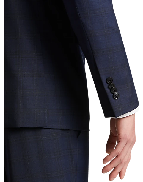 JOE Joseph Abboud Slim Fit Suit Separates Coat, Navy Plaid 2 JOE Joseph Abboud Slim Fit Suit Separates Coat, Navy Plaid - Image 2