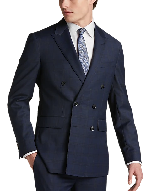 JOE Joseph Abboud Slim Fit Suit Separates Coat, Navy Plaid 1 JOE Joseph Abboud Slim Fit Suit Separates Coat, Navy Plaid