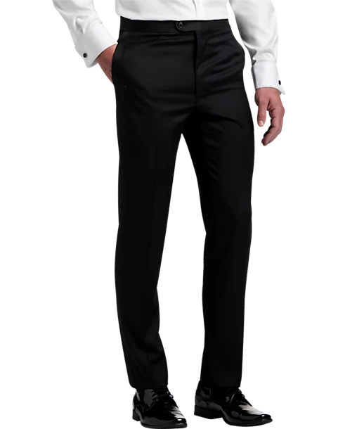 Joseph Abboud Black Label Modern Fit Suit Separates Tuxedo Pants, Black 1 Joseph Abboud Black Label Modern Fit Suit Separates Tuxedo Pants, Black