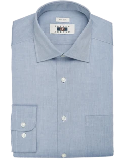 Joseph Abboud Modern Fit Spread Collar Dress Shirt, Chambray Light Wash