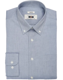 Joseph Abboud Classic Fit Button-Down Collar Shirt, Light Blue Chambray