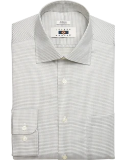 Joseph Abboud Modern Fit Spread Collar Dress Shirt, Green Tonal Grid