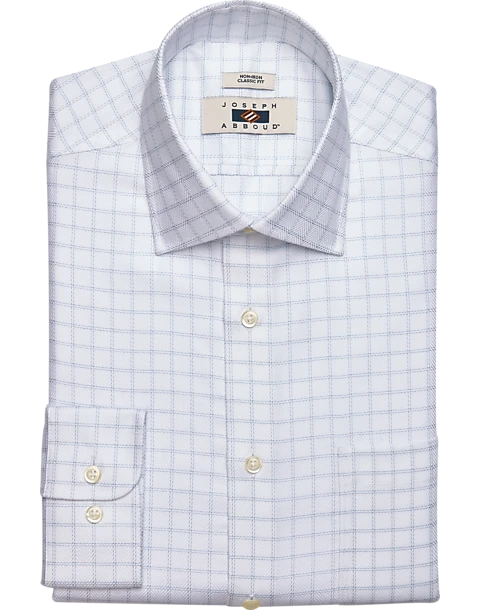 Joseph Abboud Classic Fit Dress Shirt, Blue Check 1 Joseph Abboud Classic Fit Dress Shirt, Blue Check