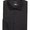 Joseph Abboud Modern Fit French Cuff Tuxedo Formal Shirt, Black