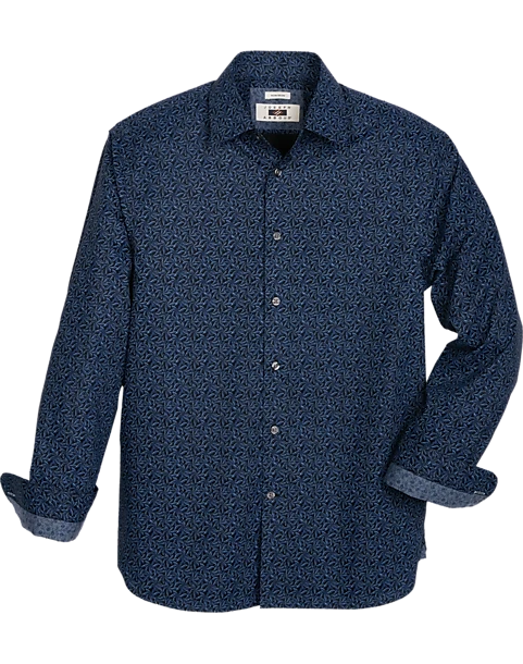 Joseph Abboud Modern Fit Spread Collar Sport Shirt, Nebula Dots 1 Joseph Abboud Modern Fit Spread Collar Sport Shirt, Nebula Dots