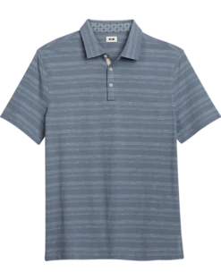 Joseph Abboud Modern Fit Polo, Slate Stripe