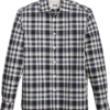 Joseph Abboud Modern Fit Slub Sport Shirt, Navy Plaid