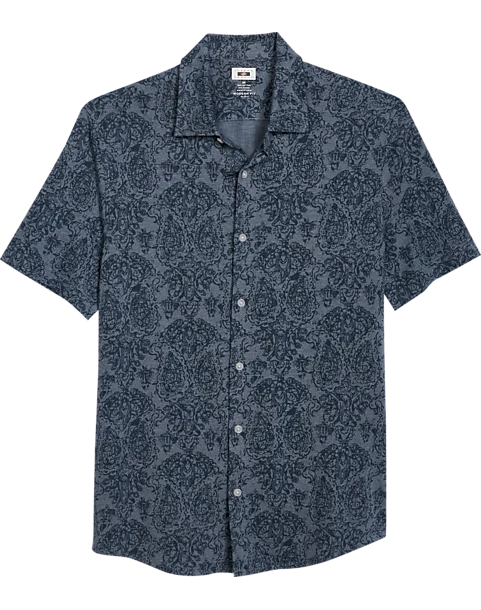 Joseph Abboud Modern Fit Sport Shirt, Slate Paisley 1 Joseph Abboud Modern Fit Sport Shirt, Slate Paisley