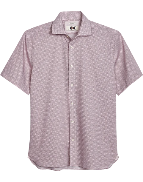 Joseph Abboud Modern Fit Sport Shirt, Burgundy Medallion 1 Joseph Abboud Modern Fit Sport Shirt, Burgundy Medallion