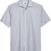 Joseph Abboud Modern Fit Short Sleeve Sport Shirt, Slate Medallion