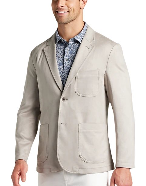 Joseph Abboud Modern Fit Ultrasuede Sport Coat, Light Gray 1 Joseph Abboud Modern Fit Ultrasuede Sport Coat, Light Gray