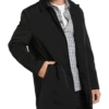 Joseph Abboud Modern Fit Bonded Raincoat, Black