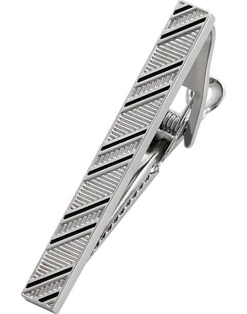 Joseph Abboud Tie Bar, Silver Stripe 1 Joseph Abboud Tie Bar, Silver Stripe