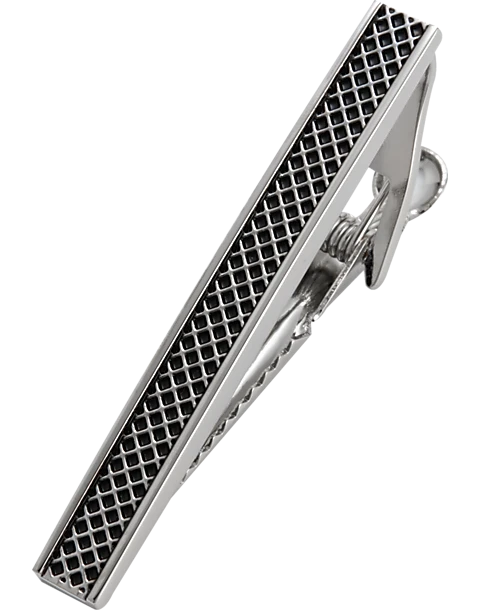 Joseph Abboud Tie Bar, Silver Grid 1 Joseph Abboud Tie Bar, Silver Grid