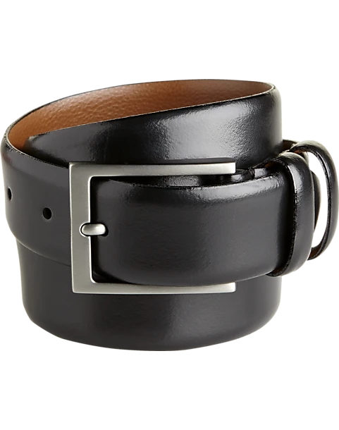 Joseph Abboud Double-Loop Dress Belt, Black