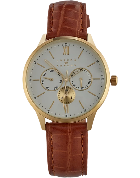 Joseph Abboud Watch, Gold & Brown 1 Joseph Abboud Watch, Gold & Brown