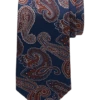 Joseph Abboud Narrow Tie, Navy & Rust Paisley