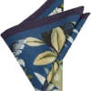 Joseph Abboud Pocket Square, Navy Botanical