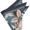Joseph Abboud Pocket Square, Green & Black Botanical
