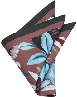 Joseph Abboud Pocket Square, Brown Botanical