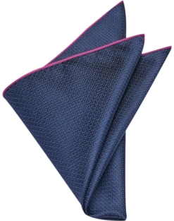 Joseph Abboud Pocket Square, Navy Check