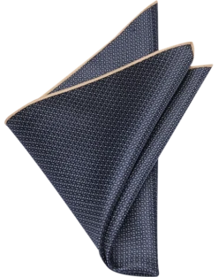 Joseph Abboud Pocket Square, Charcoal Check