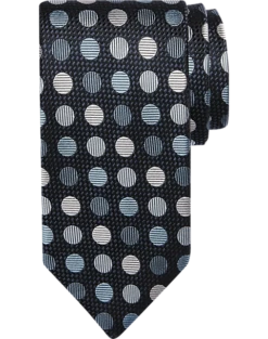 Joseph Abboud Narrow Tie, Black & Gray Dots