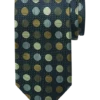 Joseph Abboud Narrow Tie, Olive Multi Dots