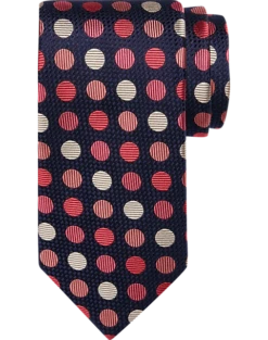 Joseph Abboud Narrow Tie, Black & Pink Dots