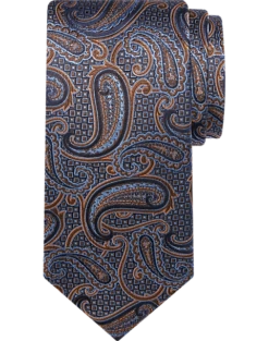 Joseph Abboud Narrow Tie, Brown Paisley