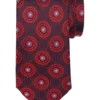 Joseph Abboud Narrow Silk Tie, Red Oval Medallion