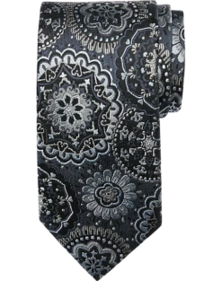 Joseph Abboud Narrow Tie, Black Medallion