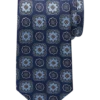 Joseph Abboud Narrow Tie, Navy & Blue Medallion